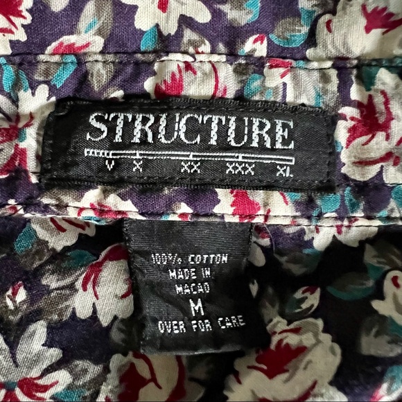 Structure long sleeves floral top - Picture 3 of 5